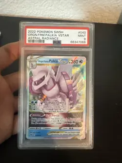 Pokemon Origin Forme Palkia VSTAR Astral Radiance TCG Card 040/189 PSA 9 Mint - Image 1