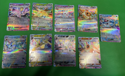 set of 9 Leafeon ex RR 003/187 Terastal Fest ex - Pokemon Card Japanese b432 - Image 1