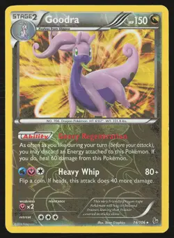 XY - Flashfire Goodra #74/106 Reverse Holo Pokemon Card - Image 1