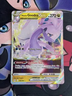 Hisuian Goodra VSTAR 136/196 Lost Origin Ultra Rare Holo Pokemon TCG Card NM - Image 1