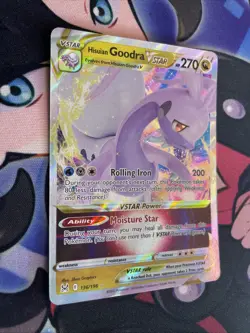 Hisuian Goodra VSTAR 136/196 Lost Origin Ultra Rare Holo Pokemon TCG Card NM - Image 2