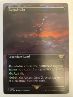 MTG Barad-dur *BORDERLESS FOIL* The Lord of the Rings 0425 NM - Image 1