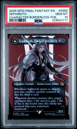 4717 Sephiroth Fabled One-Winged Angel 2025 MTG Final Fantasy #0382 Foil PSA 10 - Image 1