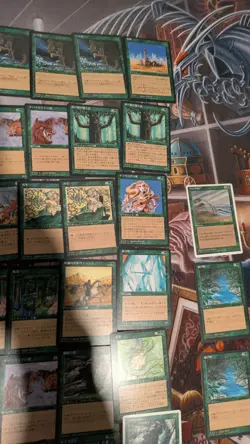 Lot Of 73 GREEN MTG FBB 4th Edition Black Border Magic The Gathering FOREIGN FWB - Image 4