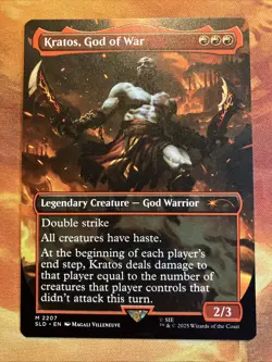 MTG Borderless Kratos, God of War SLD: PlayStation: X God of War: Greek!! - Image 1