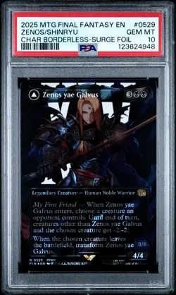 4948 Zenos yae Galvus Shinryu 2025 MTG Final Fantasy #0529 Surge Foil PSA 10 - Image 1