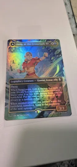 FOIL AANG, AT THE CROSSROADS (BORDERLESS) Avatar: The Last Airbender TLA MTG - Image 1