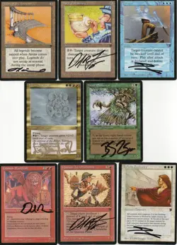 187-Card Partial M:tG MTG LEGENDS Set with 62 SIGNED by 19 Different ARTISTS! - Image 1