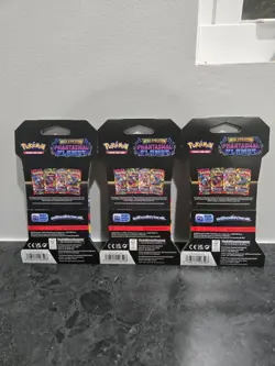 X3 Pokemon Mega Evolution Phantasmal Flames Sleeved Booster 3-Pack Art Bundle - Image 2