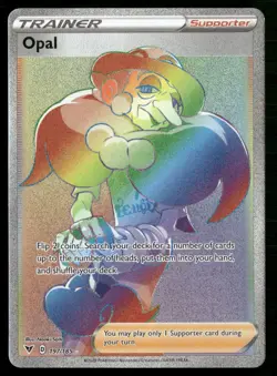 Opal (Secret) Secret Rare SWSH04: Vivid Voltage 197/185 NM Pokemon TCG - Image 1