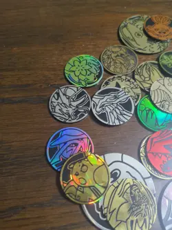 Lot of 35x Official Pokemon TCG Coins (Mix Of Regular and Jumbo)! - Image 4