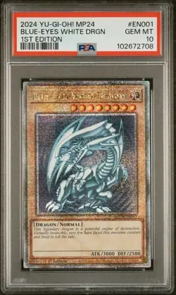 YUGIOH PSA 10 Blue-Eyes White Dragon MP24-EN001 QCR 1st Edition *3091 SDK ART - Image 1