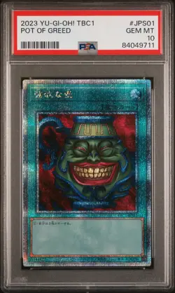 PSA 10 POT OF GREED TBC1-JPS01 QCR Japanese YUGIOH - Image 1