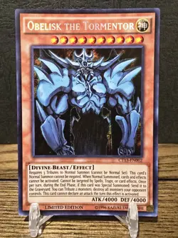 Yugioh! Card Obelisk the Tormentor CT13-EN002 Secret Rare Limited Edition NM - Image 1