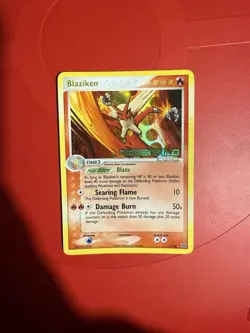 Blaziken EX Emerald 1/106 Stamped Holo Gold Star 2005 - Played Card Pokemon TCG - Image 1