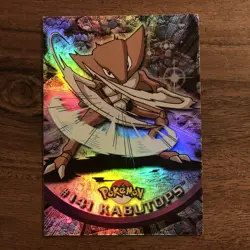 #141 Kabutops Rainbow Foil Topps TV Animation Series 3 Pokemon Card 2000 - Image 1