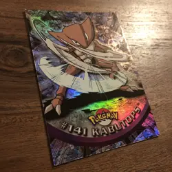#141 Kabutops Rainbow Foil Topps TV Animation Series 3 Pokemon Card 2000 - Image 3