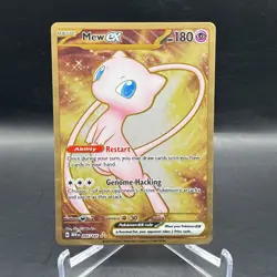 Pokemon TCG Mew EX 205/165 Scarlet & Violet 151 Gold Metal Mew Promo Card - Image 1