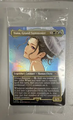(8) Yuna, Grand Summoner Borderless Foil Promo Cards SEALED MTG Last Airbender - Image 1