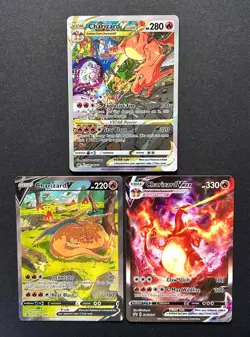 Pokemon Cards - Charizard VSTAR, Charizard V, & Charizard VMAX UPC Promo Set (3) - Image 1