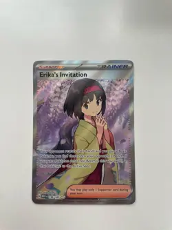 Pokemon TCG Erika's Invitation Scarlet & Violet Holo Ultra Rare Card 196/165 NM - Image 1