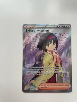 Pokemon TCG Erika's Invitation Scarlet & Violet Holo Ultra Rare Card 196/165 NM - Image 2