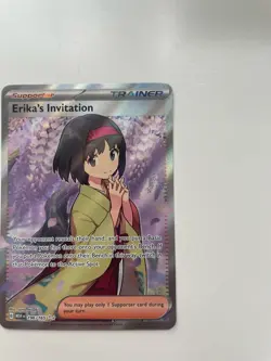 Pokemon TCG Erika's Invitation Scarlet & Violet Holo Ultra Rare Card 196/165 NM - Image 3
