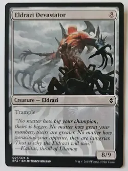 MTG Magic The Gathering Card Eldrazi Devastator Creature Eldrazi Battle For Zend - Image 1