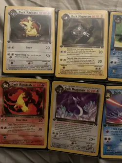 Set of 1st Edition Dark Pokemon TCG Cards - Image 4