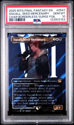3153 Squall SeeD Mercenary 2025 MTG Final Fantasy #0547 Surge Foil PSA 10 - Image 1