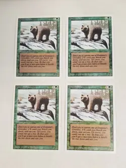 MTG Playset 4x Grizzly Bears (Revised/Green/C) - BGM - Image 1