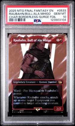3104 Raubahn Bull of Ala Mhigo 2025 MTG Final Fantasy #0533 Surge Foil PSA 10 - Image 1