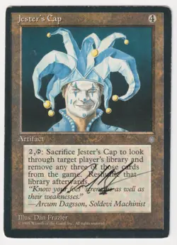 Signed Jester's Cap HP/DMG Ice Age Artist Dan Frazier 1995 MTG Magic Vintage EDH - Image 1