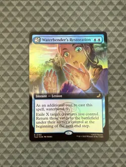 MTG Waterbender’s Restoration #0183 Foil Extended Art R Avatar: TLA: EL- (TLE) - Image 1