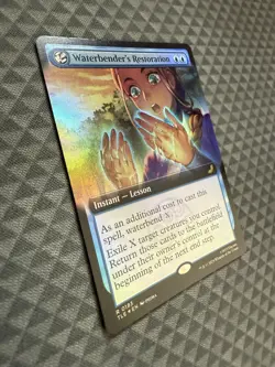 MTG Waterbender’s Restoration #0183 Foil Extended Art R Avatar: TLA: EL- (TLE) - Image 2