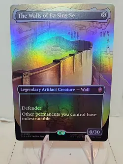 MTG - TLA - #329 The Walls of Ba Sing Se Borderless Foil Near Mint or Better - Image 1