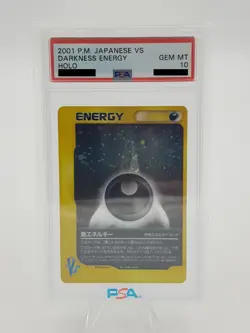Darkness Energy Holo PSA 10 Pokemon Japanese VS 2001 Card (SWIRL) - Image 2