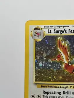 Lt. Surge's Fearow 7/132 WotC Gym Heroes Holo Rare Pokemon TCG MP English - Image 2