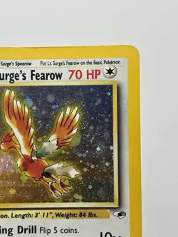 Lt. Surge's Fearow 7/132 WotC Gym Heroes Holo Rare Pokemon TCG MP English - Image 3