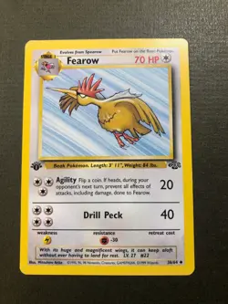 Pokemon FEAROW 36/64 Jungle Vintage 1st Edition NM Nice! - Image 1