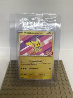 Pokemon Pikachu Berkemeja Batik Promo Card 190/SV-P Indonesia Journey SEALED - Image 1