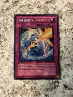 Infernity Barrier TSHD-EN089 Secret Rare 1st Edition Yugioh 5091 MP - Image 1