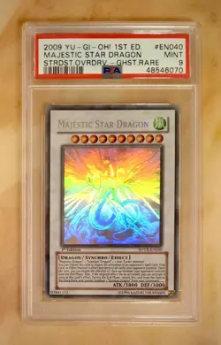 Yu-Gi-Oh 2009 Majestic Star Dragon SOVR-EN040 PSA 9 MINT 1st Edition Ghost Rare! - Image 1