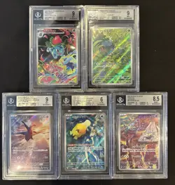 BGS Pokemon Card 151 Japanese Ar Art Rare 5Card Set Bulk Different Types - Image 1