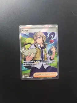 Arven 235/198 Scarlet & Violet Base NM Full Art Trainer Pokemon Card - Image 1