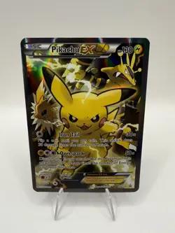 Pikachu EX XY124 XY Black Star Promo Full Art Holographic Holo Pokemon Card - Image 1