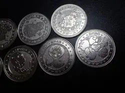 Pokemon Card Meiji Promo Battle Coin Silver x7 Vileplume Weezing etc #5698 PLAY - Image 3