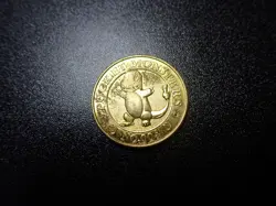 Pokemon Card Banpresto 1997 Promo Game Coin Gold Charmander #5393 - Image 3