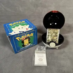 Pokemon 23K Gold Plated Card Burger King Limited Edition Togepi W/ Ball & COA - Image 1