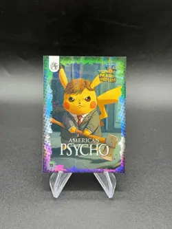 American Psycho Holo Pikachu Cosplay Set 2025 Pokemon Chase Card 99 - Image 1